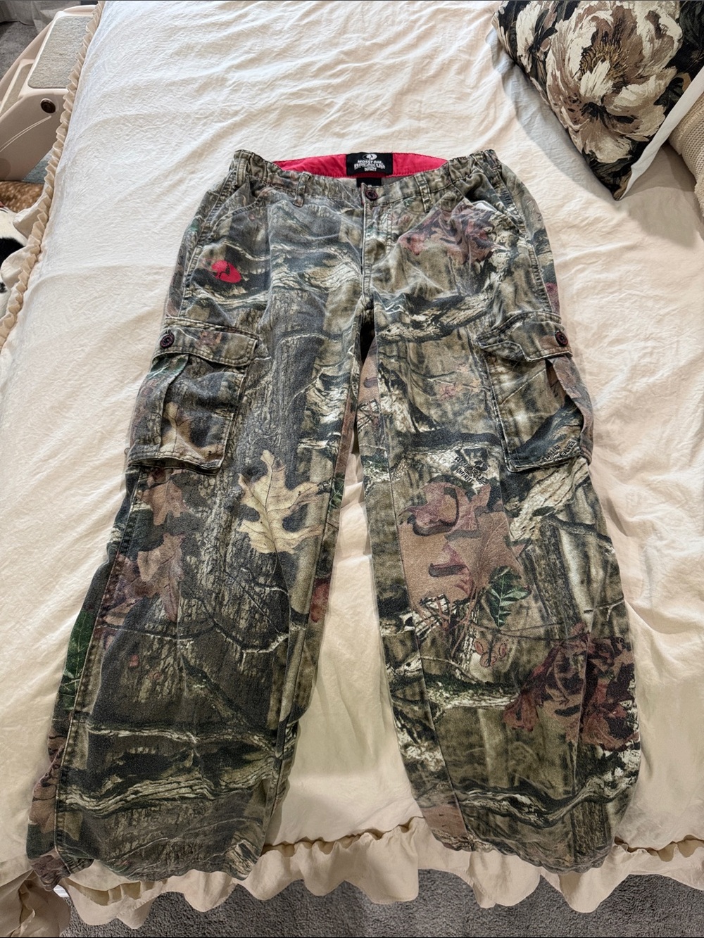 Mossy Oak Men's Camouflage Cargo Pants - Green, Brown